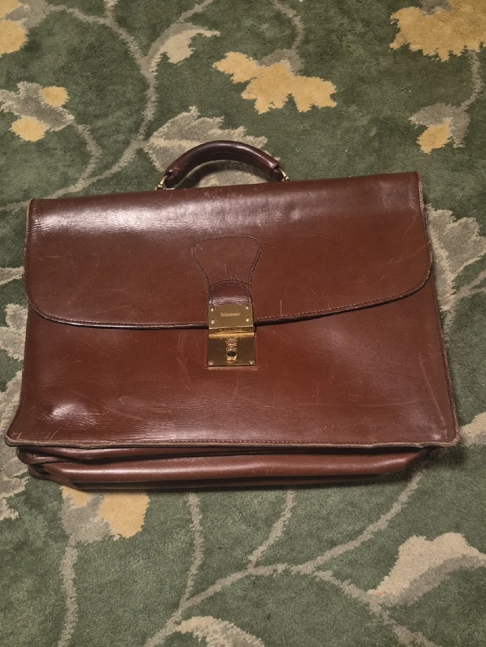 Classic Brown Leather Briefcase - Men's Professional Bag